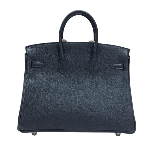 Elegant Structured Carryall 25 Noir Togo Bag - view 2