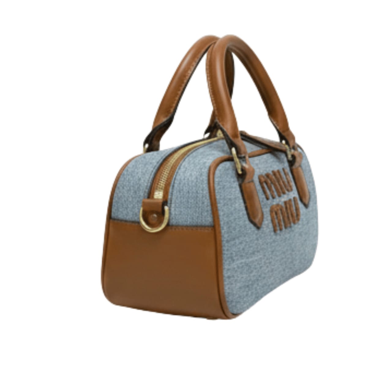 Clean-Finish Miu Miu Top Handle Featuring Large Logo Bag - view 3