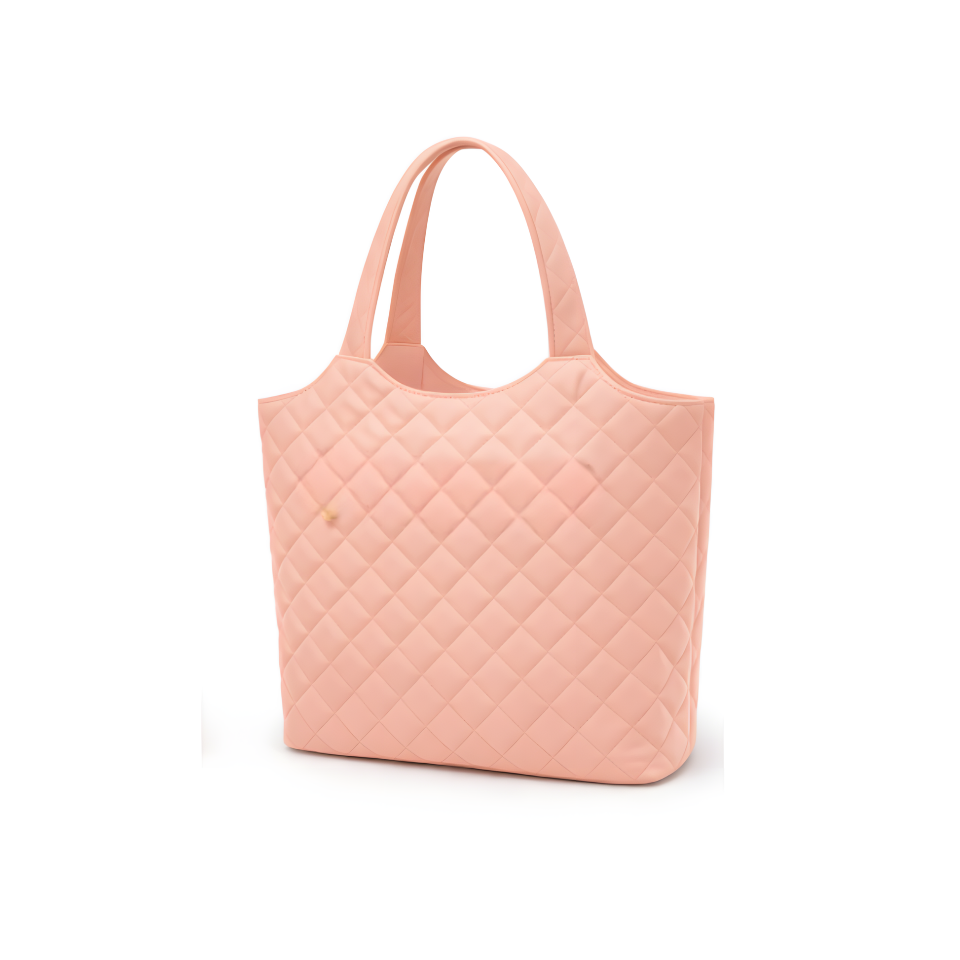 Premium-Look Icare Maxi Quilted Lambskin Tote Pale - view 3