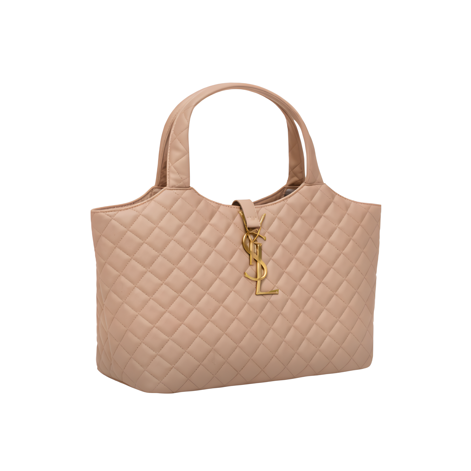 Elegant Icare Maxi Quilted Suede Beige Bag - view 3