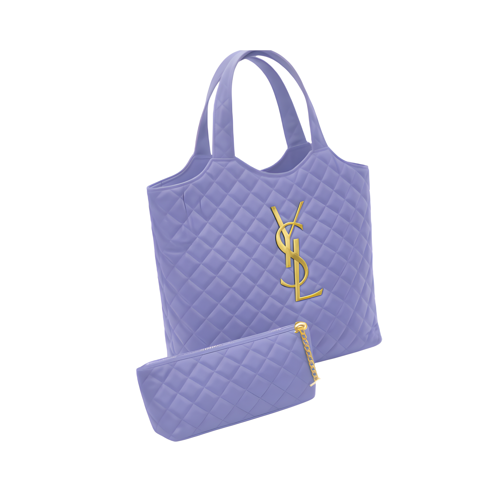 Polished Icare Maxi Powder Blue Lambskin Bag - view 2