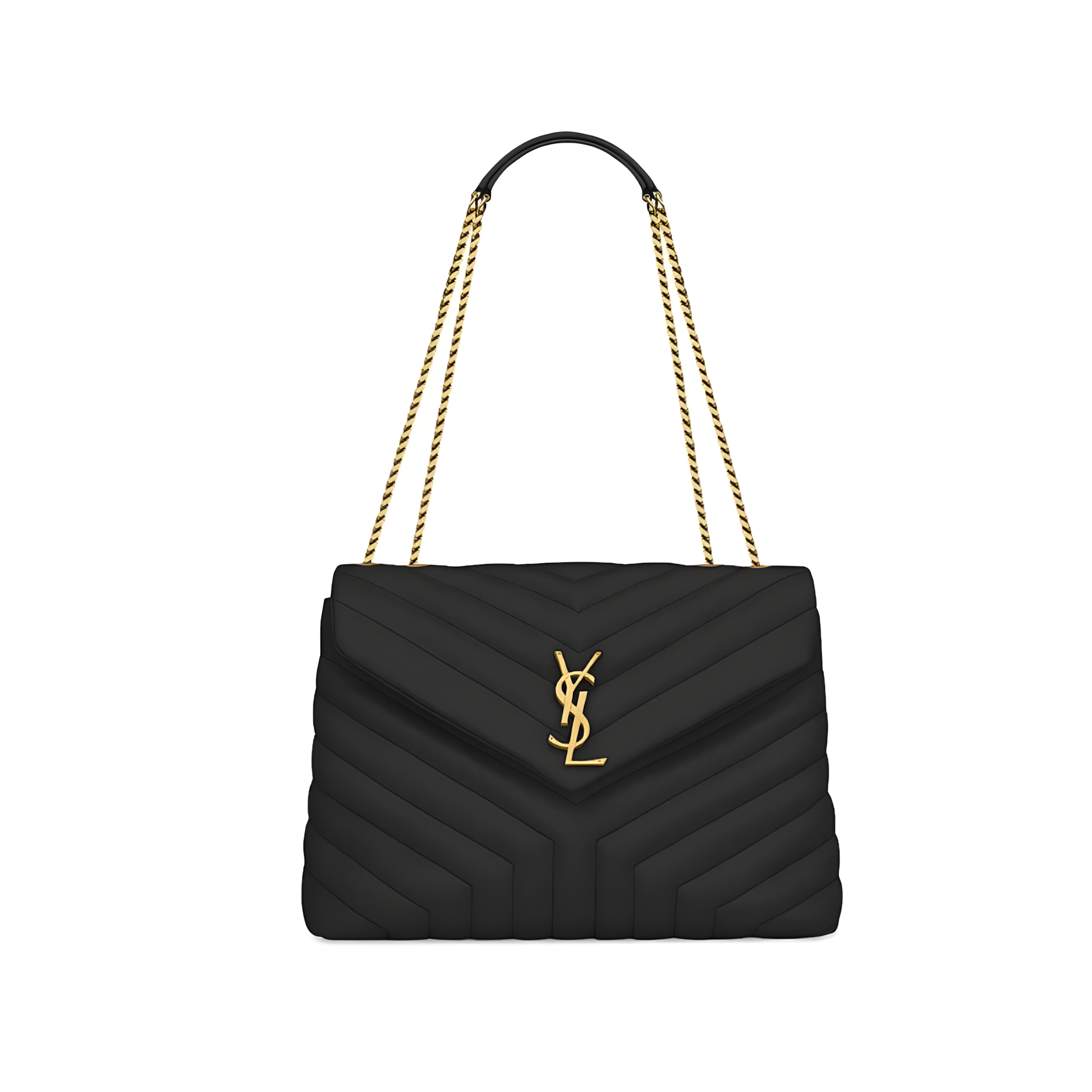 Polished Loulou Black Golden Bag