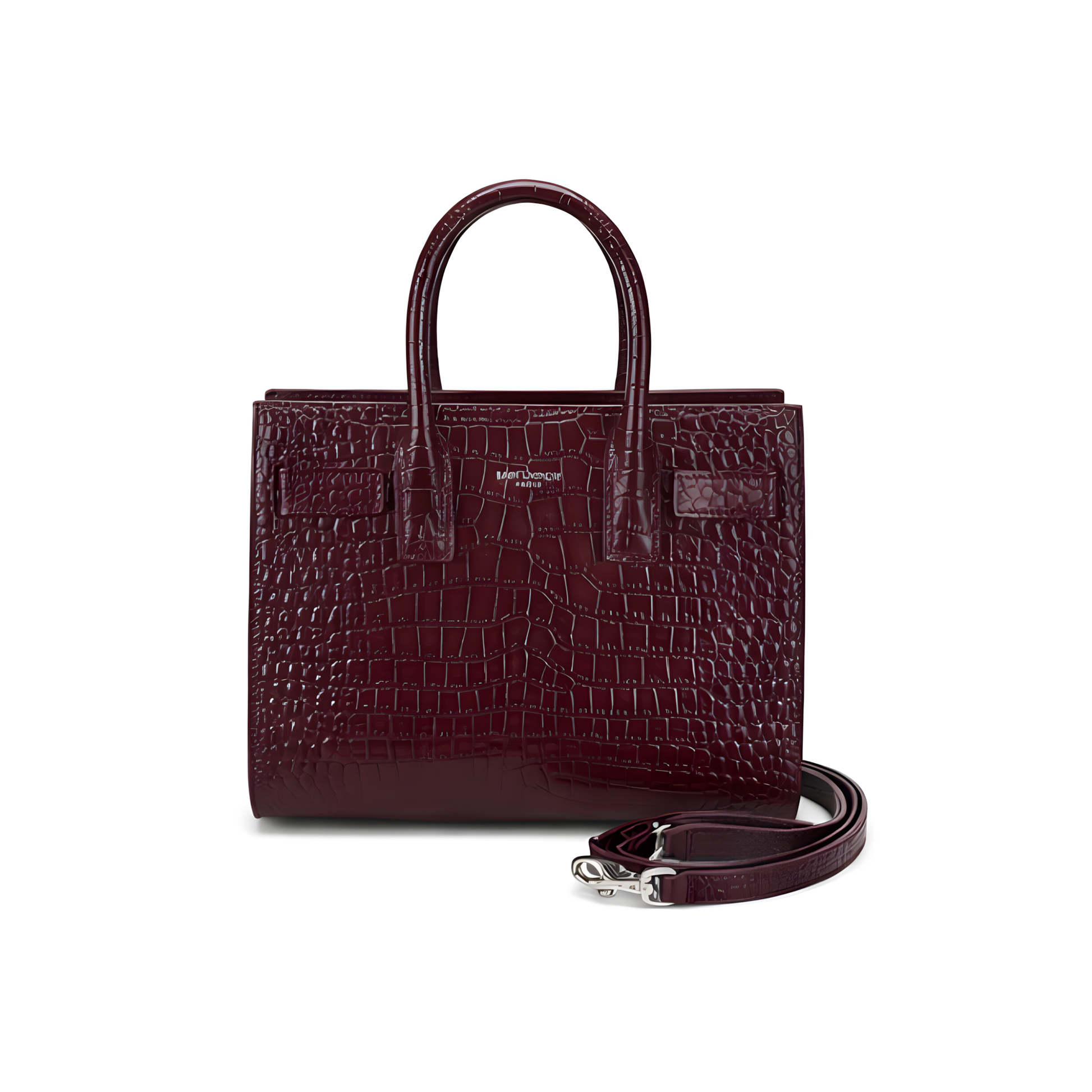 Detailed Sac De Jour Burgundy Bag