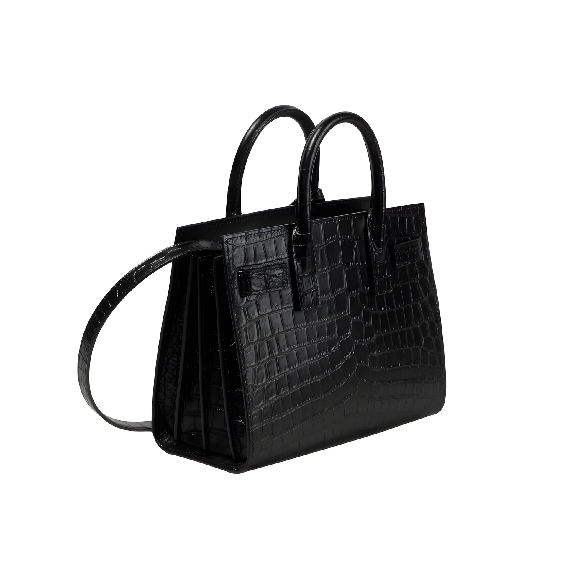 Clean-Finish Sac De Jour Shiny Black Bag - view 2