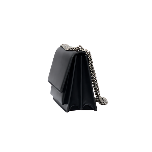 Premium-Look Sunset Medium Black Smooth Leather Bag - view 2