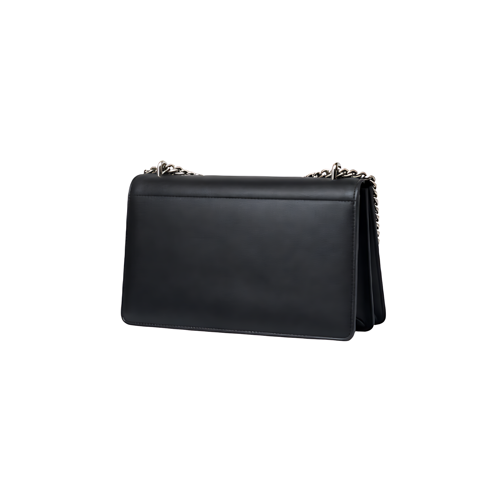Premium-Look Sunset Medium Black Smooth Leather Bag - view 3