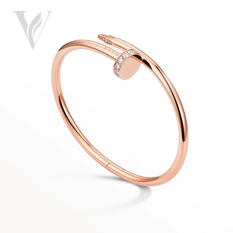Cartier Juste Bracelet 3.5mm - Rose Gold, Diamond Detail, Size 17