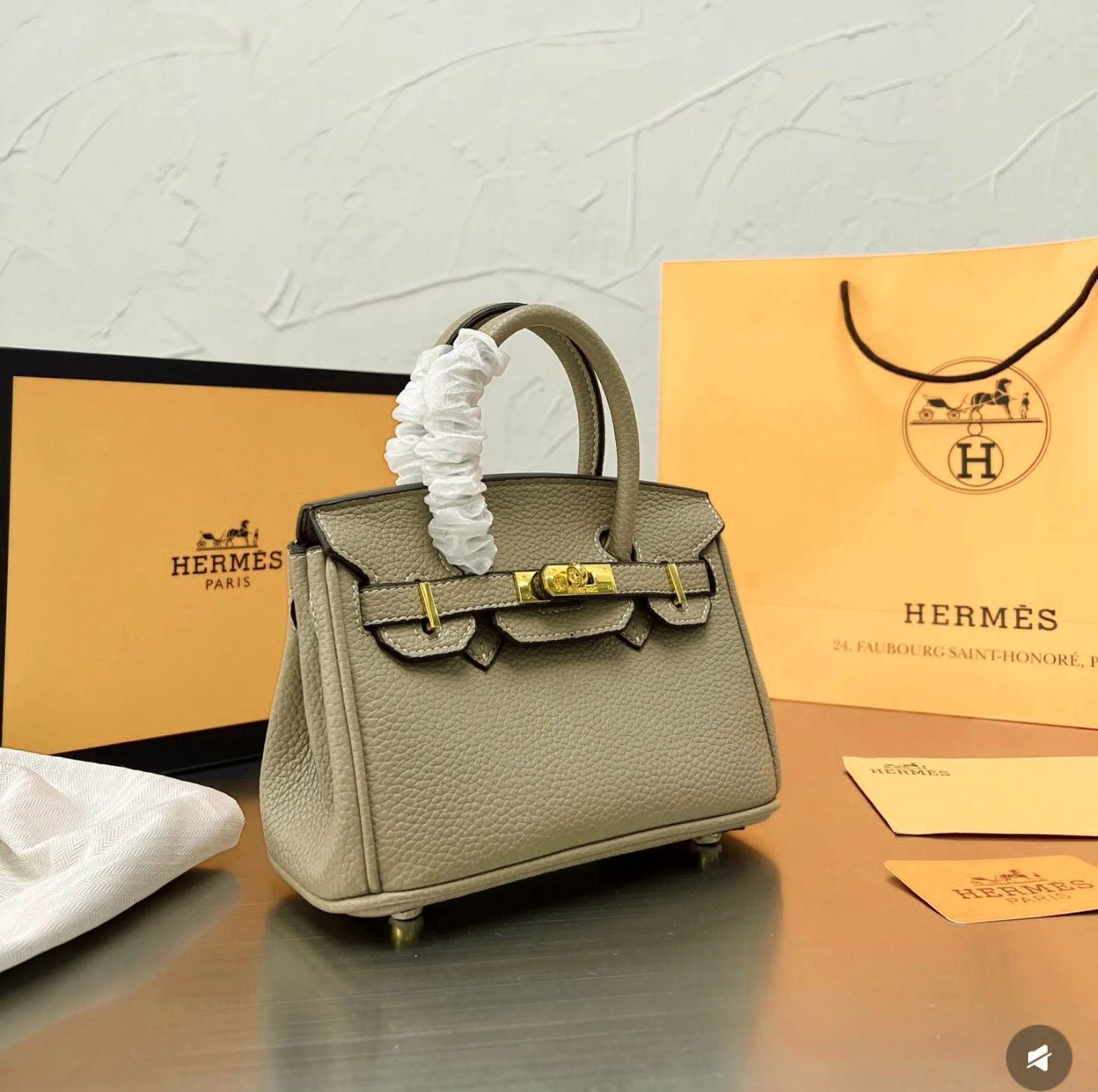 Polished Structured Carryall 25 Gris Tourterelle Bag - view 4