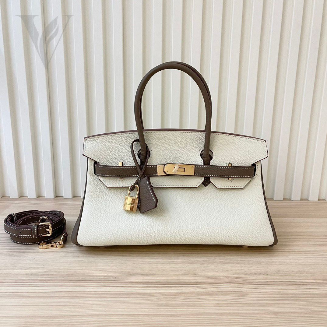 Hermès Birkin 20 Bag - White Brown – View 2