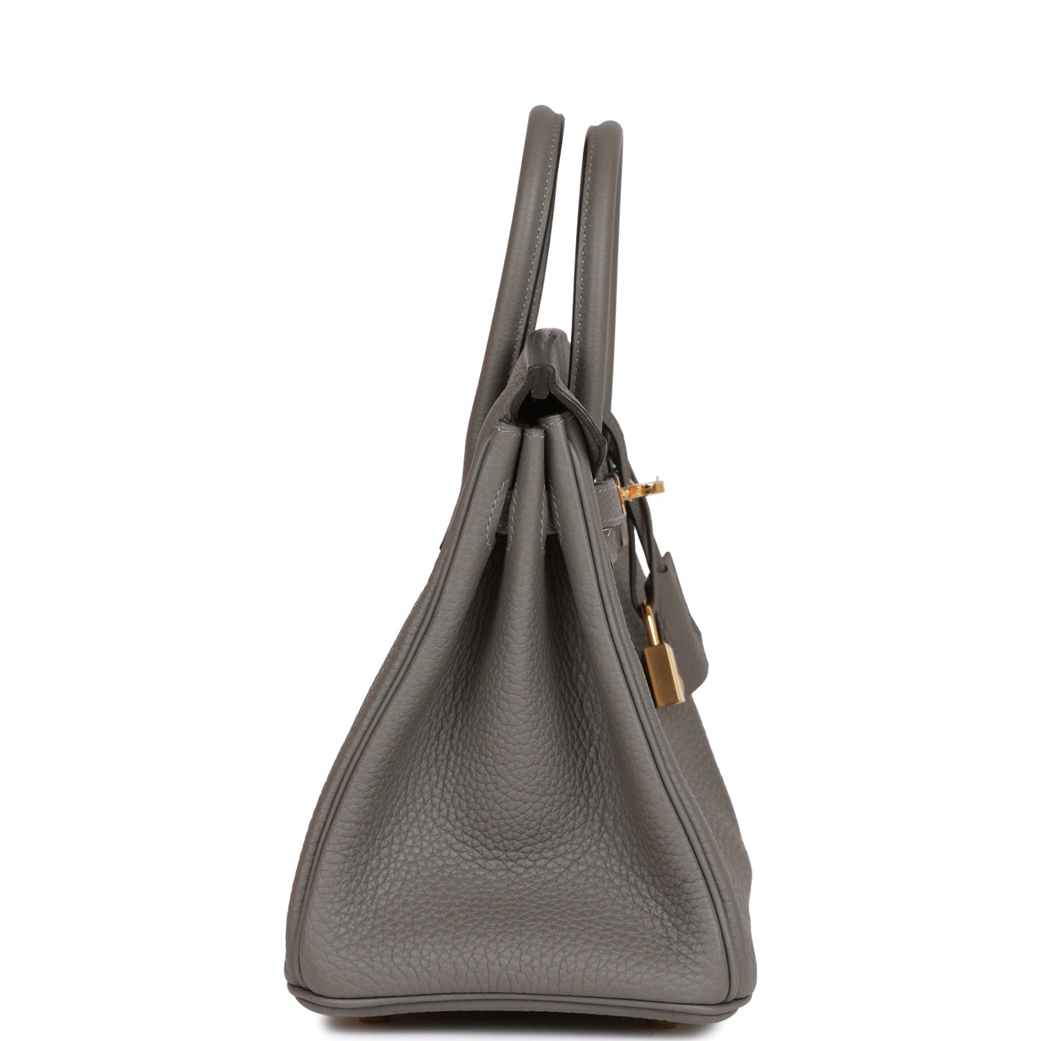 Detailed Structured Carryall 25 Gris Meyer Togo Bag - view 8