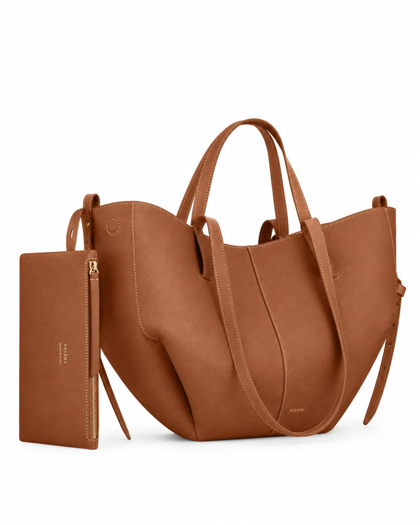 Polène Cyme – Textured Leather Tote Bag