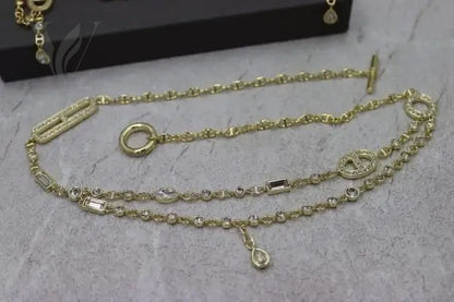 Hermès Chaîne d’Ancre Farandole Multi Strand Jewelry Set - Silver, Crystals – View 9