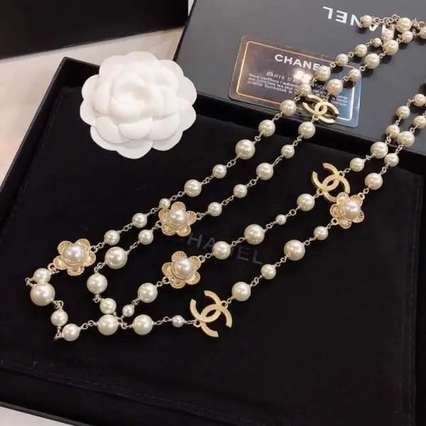Timeless Cc Logo Multi Stone Brooch Set Gold Finish - view 5