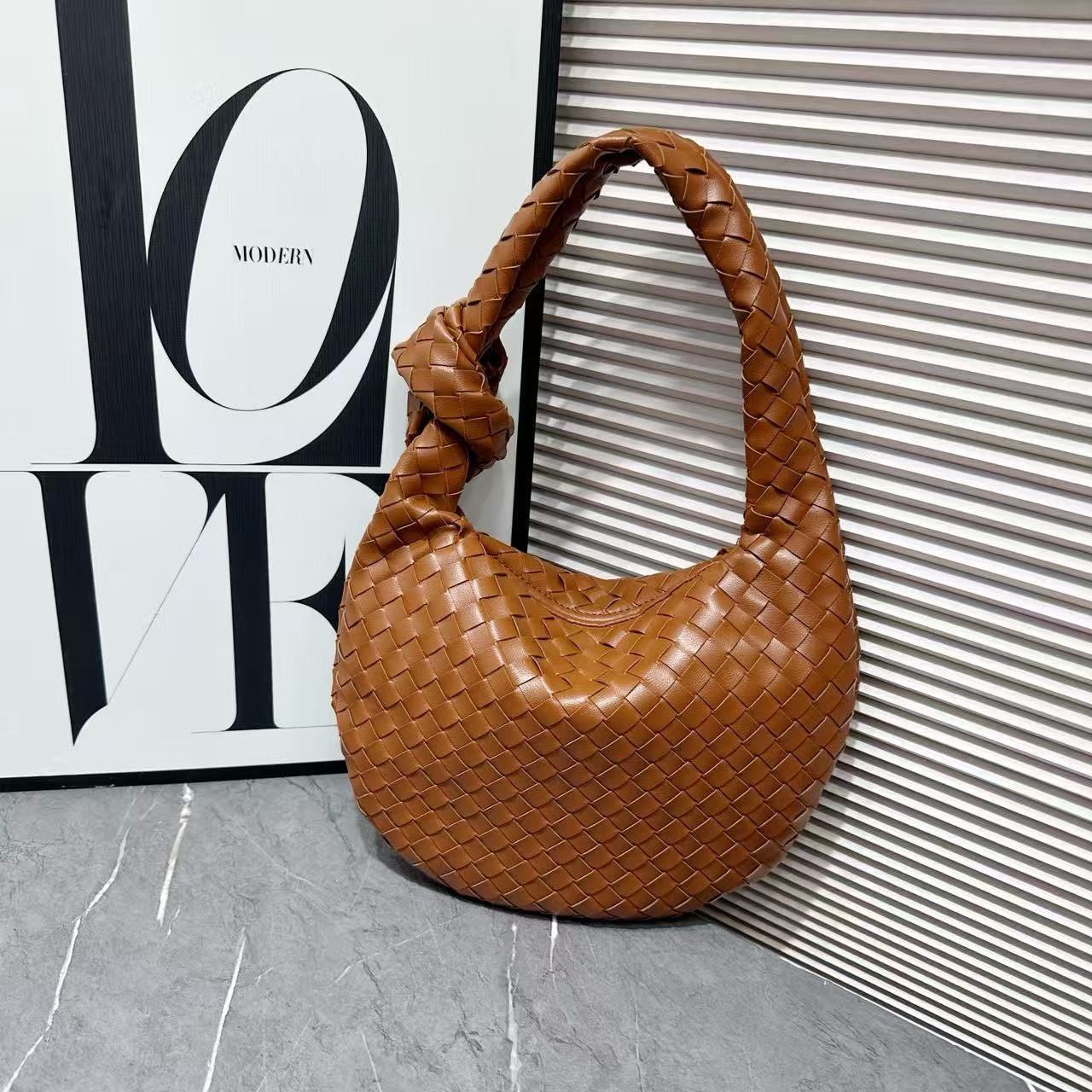 Polished Medium Veneta Hobo Intrecciato Bag - view 4