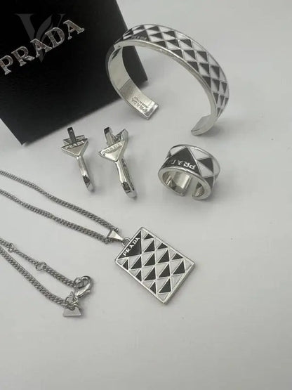 Prada Set Enamel - Silver, Black, White – View 6