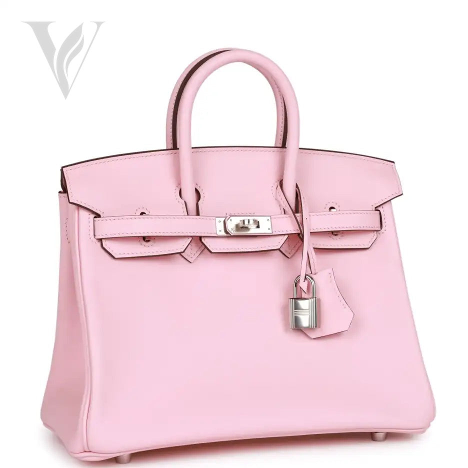 Hermès Birkin 25 Rose Sakura Swift Bag - Palladium Hardware – View 8