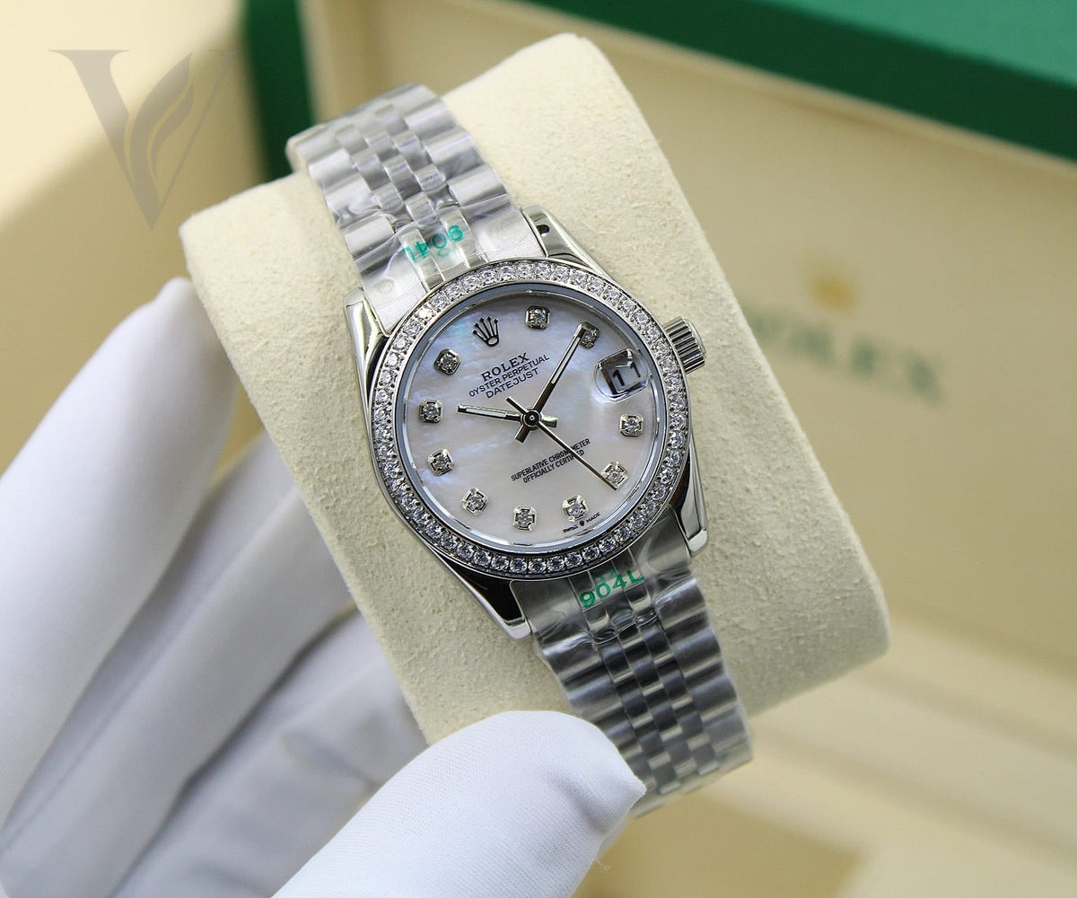 Rolex Lady-Datejust - Mother-of-Pearl Dial & Diamond Bezel – View 3