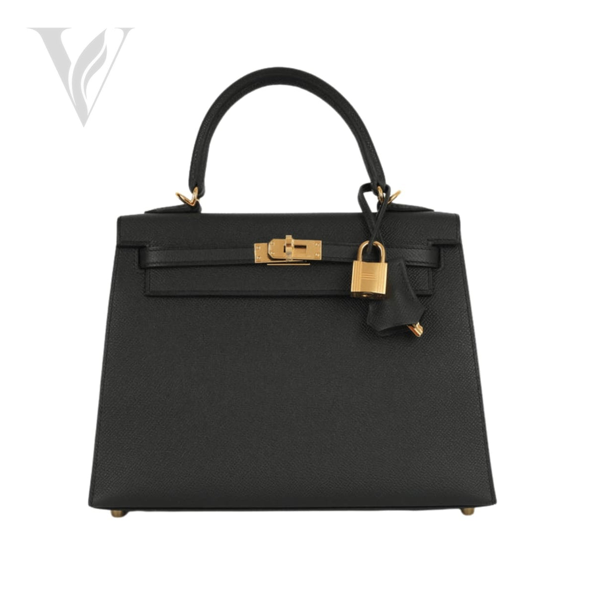 Hermès Kelly 28 Sellier Handbag - Black Epsom Leather, Gold Hardware