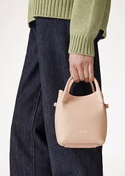 Minimal-Luxe Micro Bale Grained Calfskin Bag - view 3
