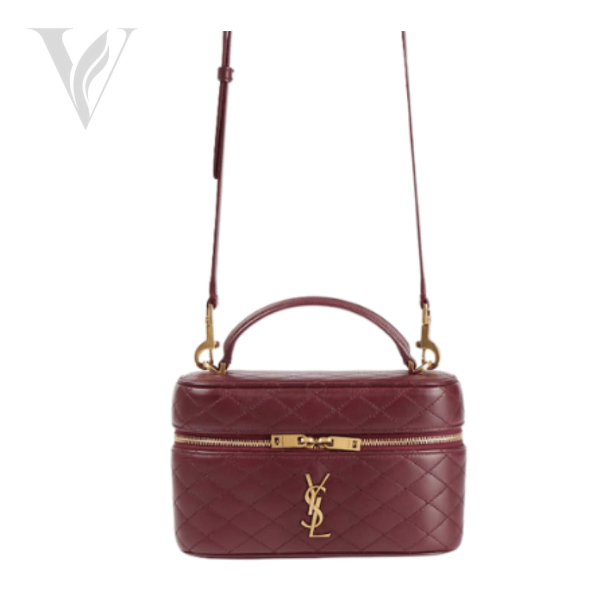 Saint Laurent Loulou Mini Chain Bag - Lambskin Leather, Chevron Quilted Topstitching – View 4
