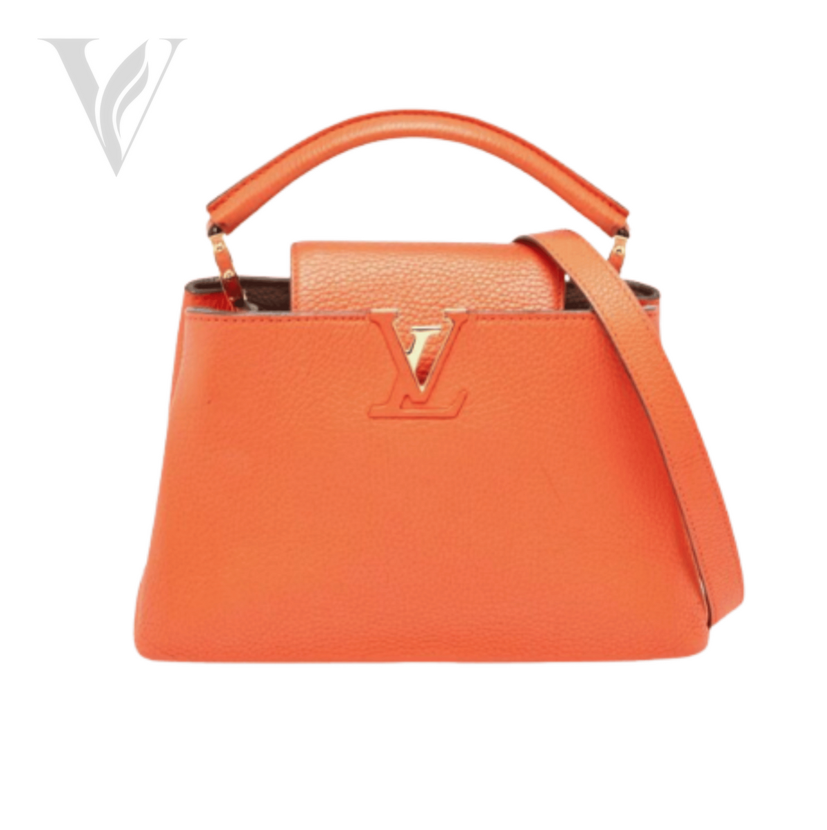Louis Vuitton Capucines BB Bag - Grained Taurillon Leather, Orange