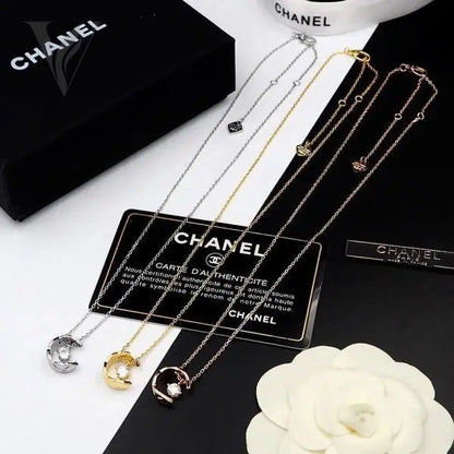 Chanel Comète Geode Pendant Necklace - White, Diamond Detail – View 5