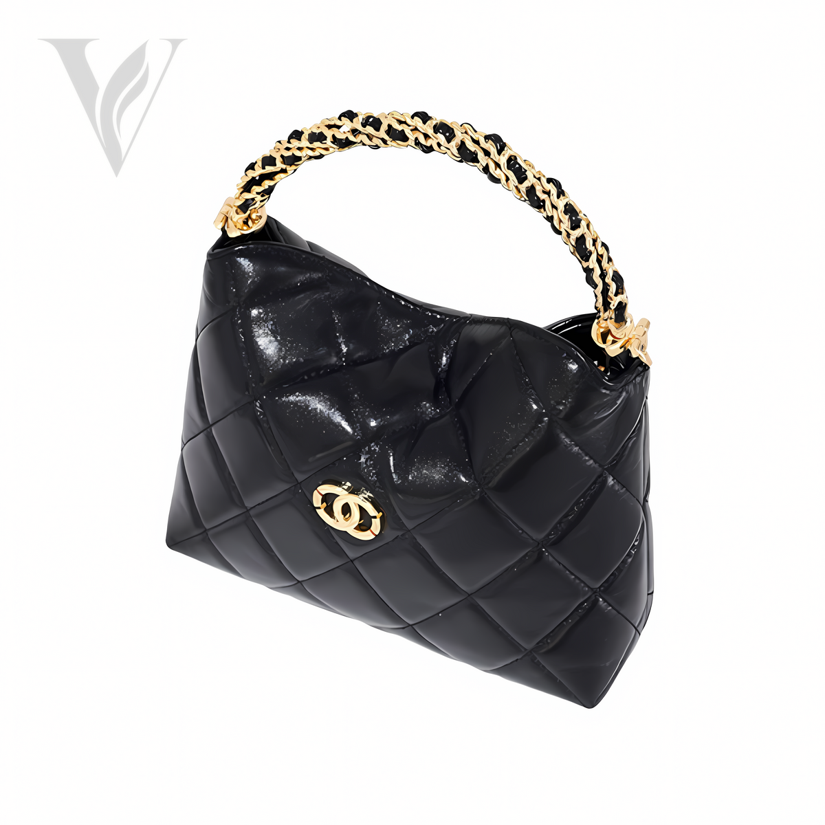 Chanel 24B Mini Top Handle Bag with Chain - Black – View 2