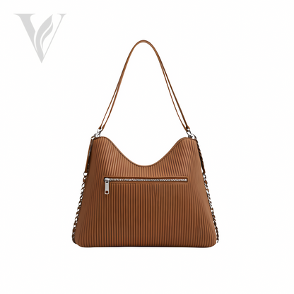 Chanel Maxi Hobo Shiny - Camel, Lambskin – View 3