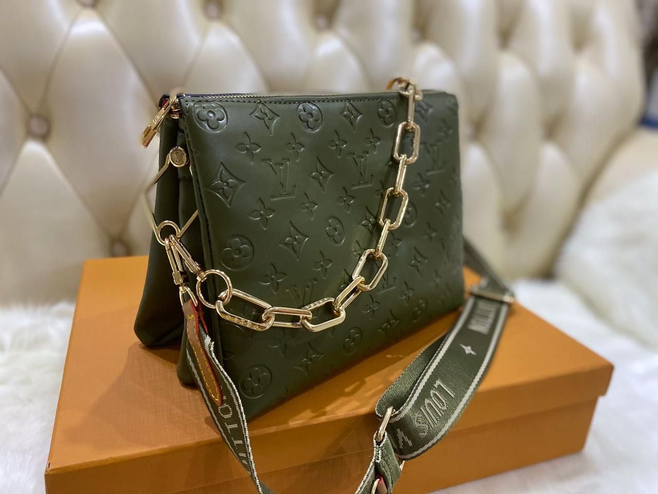 Timeless Coussin Pm Dark Green Bag - view 5