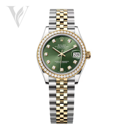 Rolex Lady-Datejust - Olive Green Dial, Two Tone