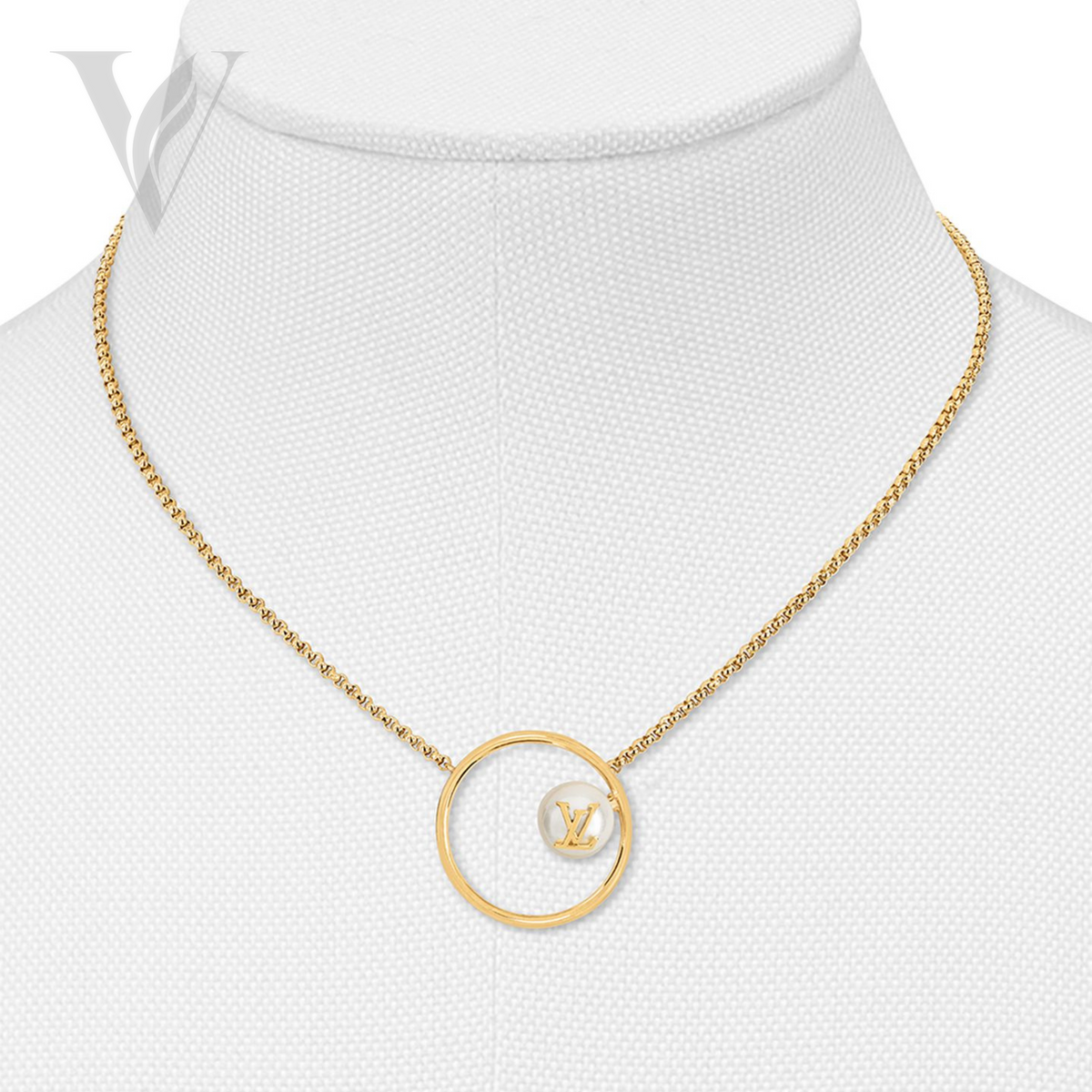 Louis Vuitton LV Eclipse Pearls Necklace - Gold – View 4