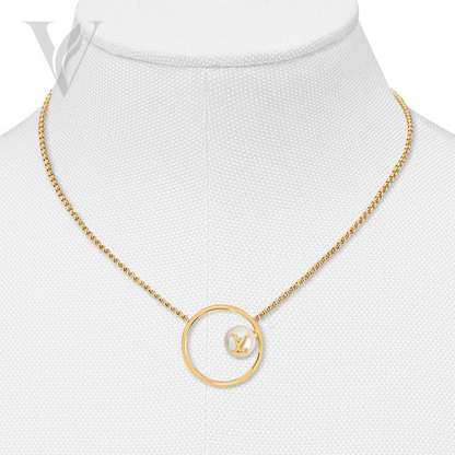 Louis Vuitton LV Eclipse Pearls Necklace - Gold – View 4