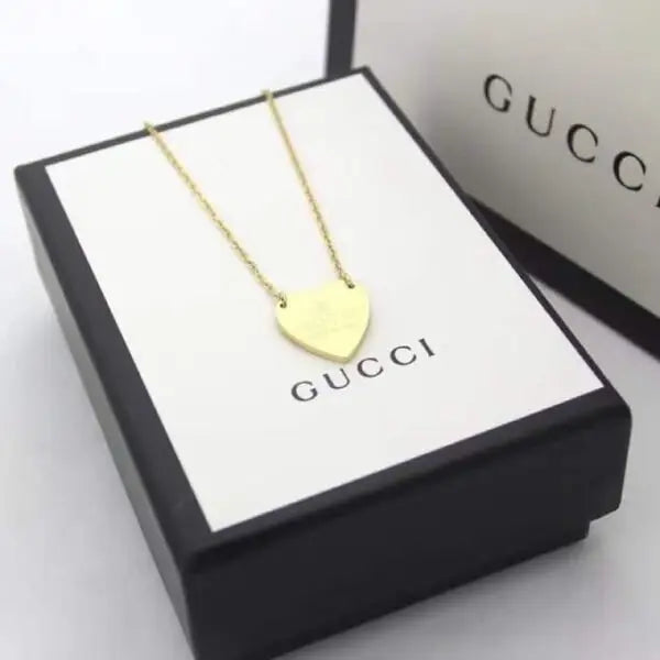 Polished Heart Logo Necklace Gold Si Er Rosegold - view 6