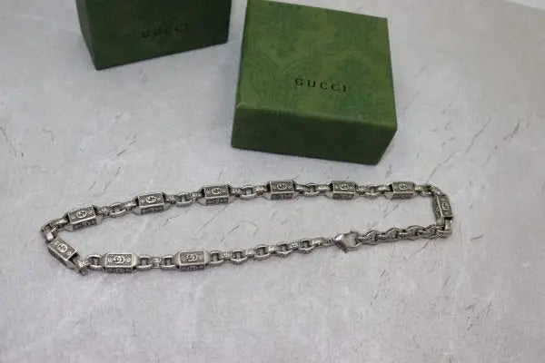 Timeless Barrel Link Chain Necklace Bracelet Set Si Er - view 10