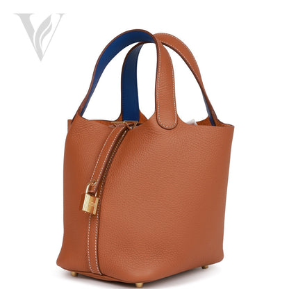 Hermès Éclat Picotin Lock 18 Bag - Gold Hardware, Clemence – View 4