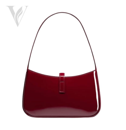 Saint Laurent Le 5 a 7 Mini Patent Leather Shoulder Bag - Dark Red Or Burgundy – View 2