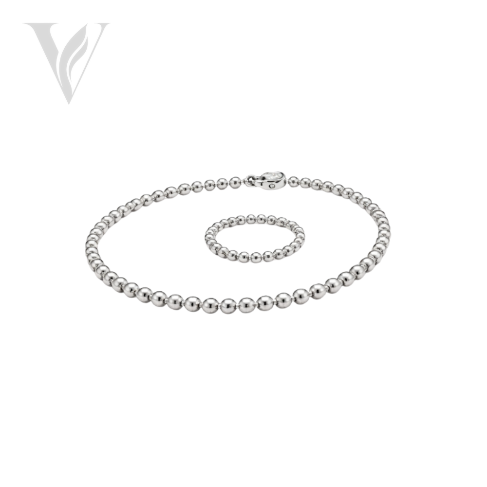 Van Cleef & Arpels Perlee Beads Bracelet and Ring Set - Silver – View 2