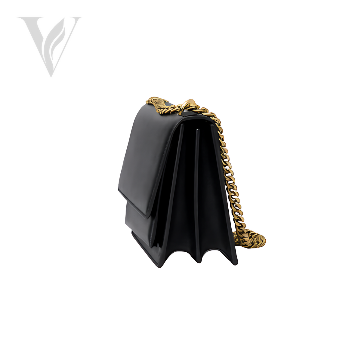 YSL Sunset Medium Bag - Black, Gold – View 2