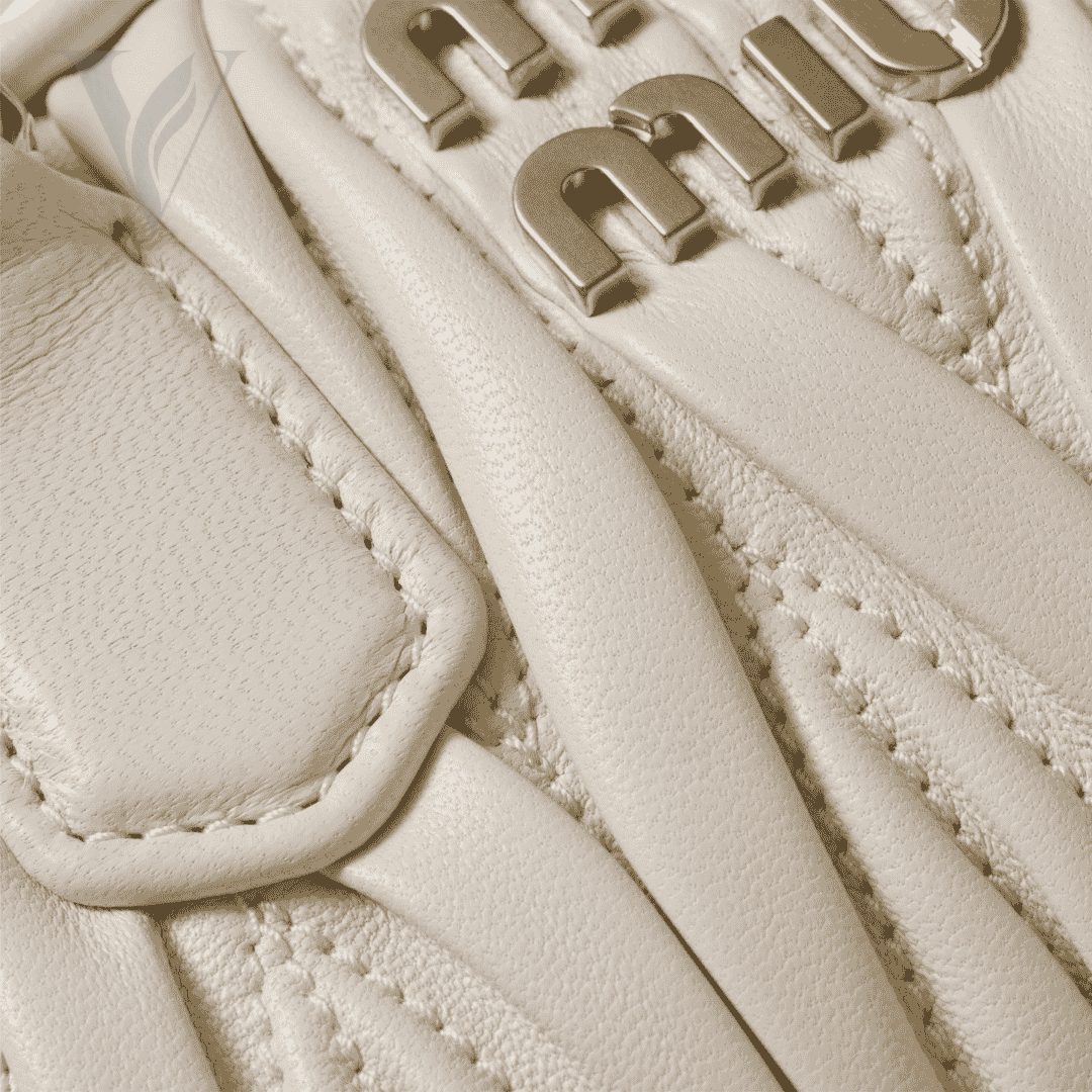 Miu Miu Arcadie Matelassé Nappa Leather Mini Bag - White – View 5