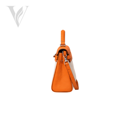 Hermès Kelly Ii Sellier 28 Toile H Toupe Bag - Orange – View 3