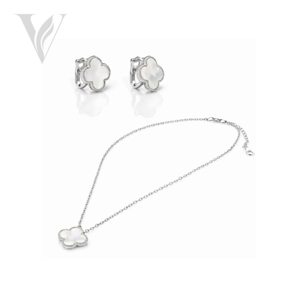 Van Cleef & Arpels Alhambra Clover Jewelry Set - White