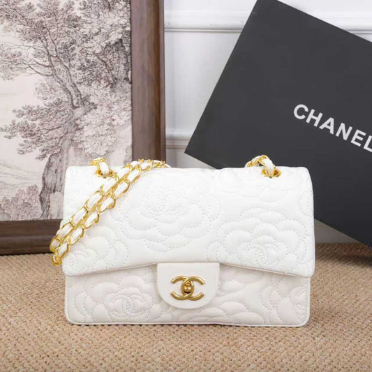 Detailed Camellia Fl White Bag - view 2