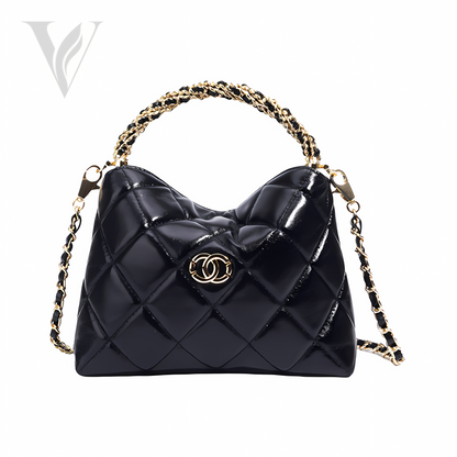 Chanel 24B Mini Top Handle Bag with Chain - Black