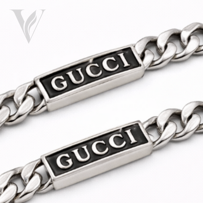 Gucci Everyday-Luxe Logo Plate Chain Bracelet - Silver – View 3