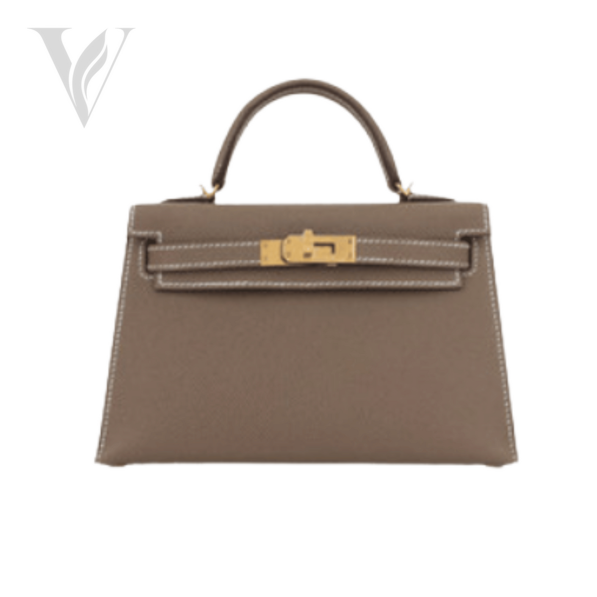 Hermès Kelly Mini Ii Sellier Bag - Etoupe Epsom Leather, Gold Hardware