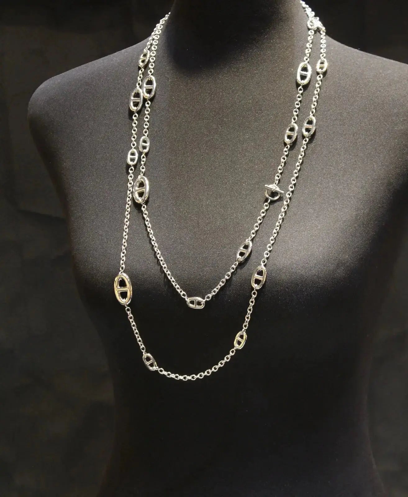 Clean-Finish Navy Long Necklace Si Er - view 4