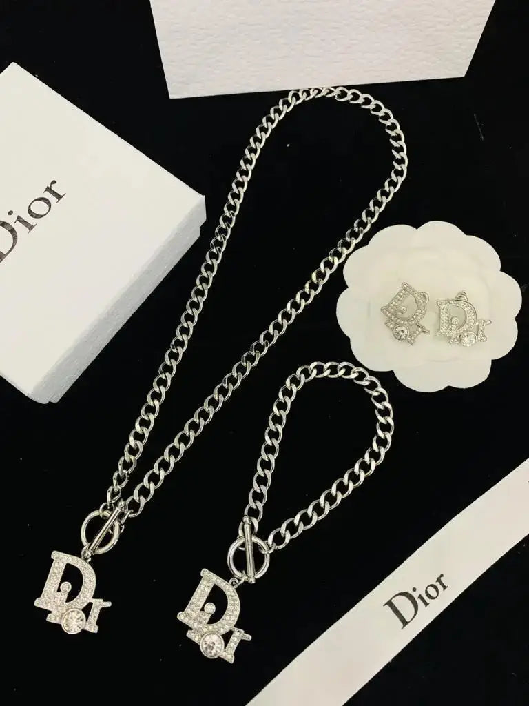 Detailed Oblique Charm Bracelet Si Er - view 4