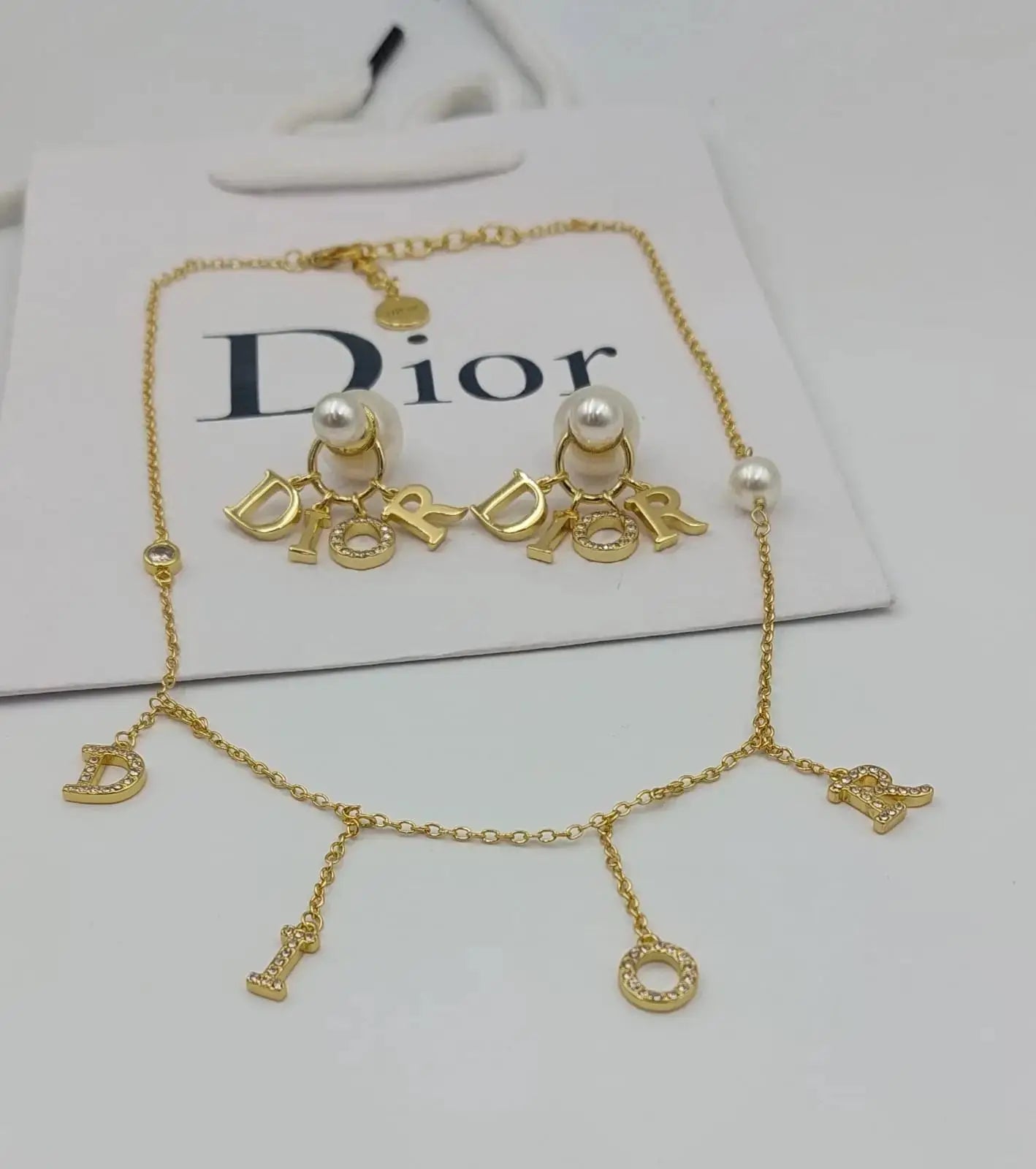 Dressy Layered Charm Necklace Gold - view 4