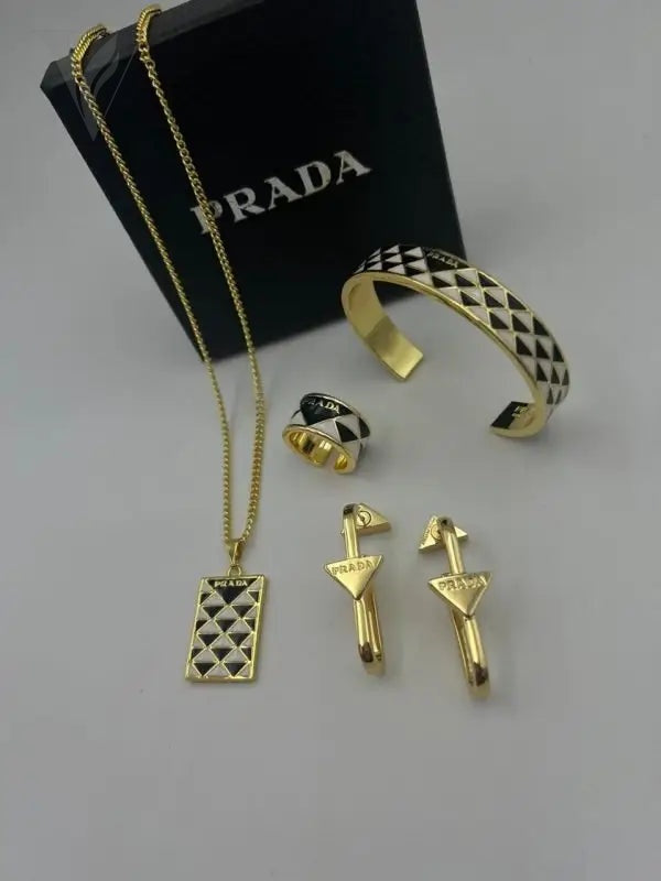 Prada Set Enamel - Silver, Black, White – View 5