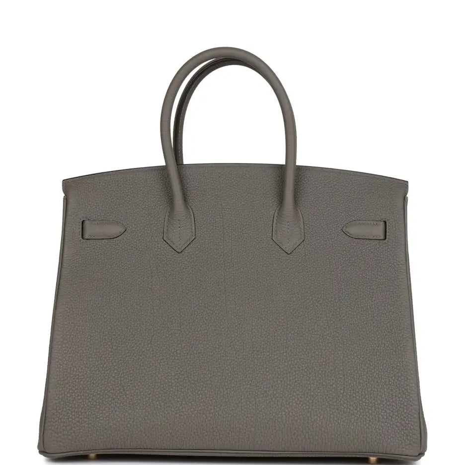 Dressy Structured Carryall 35 Gris Meyer Togo Bag - view 3